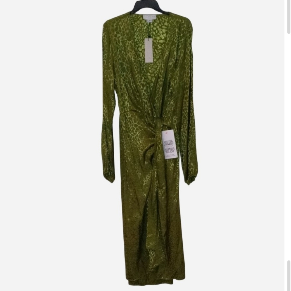 Never Fully Dressed Green Jacquard Harmony Dress